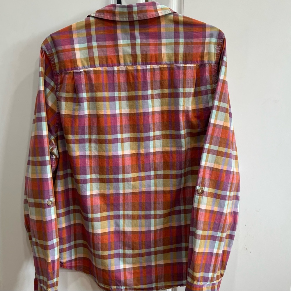 Pendleton women plaid button up shirt size L petite - Picture 2 of 9